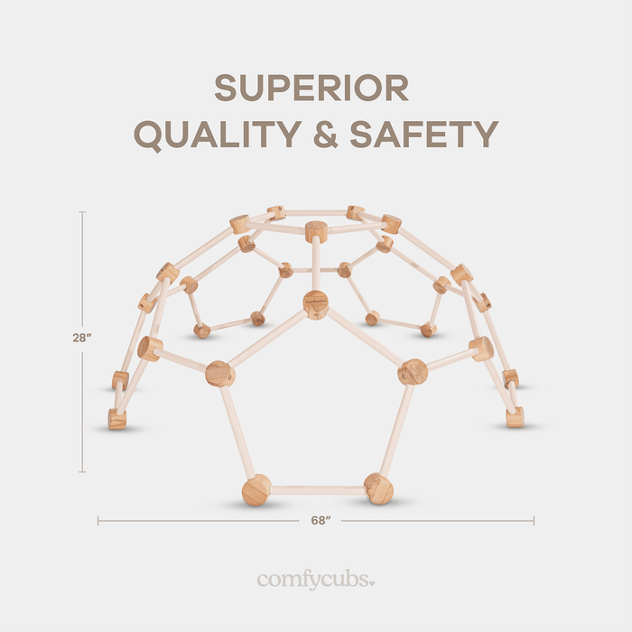 Wooden Climber for Kids by Comfy Cubs (Blush) Comfy Cubs