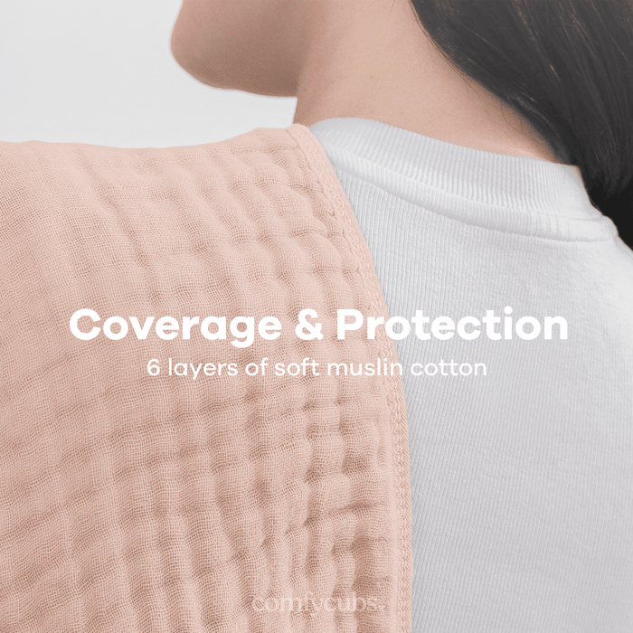 Muslin Burp Cloths by Comfy Cubs - Blush Muslin Burp Cloths Comfy Cubs