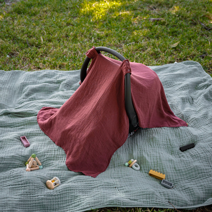 Baby Car Seat Cover by Comfy Cubs - Wine Car Seat Cover Comfy Cubs