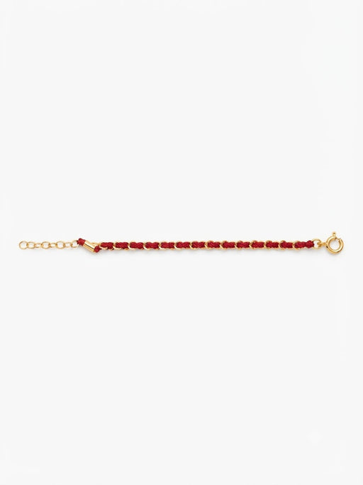 RED STRING BRACELET W/STERLING GOLD ACCESORIE STERLING SILVER