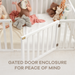 Kids House Gated Floor Bed Twin Size for Children Aged 5+, White Kids Gated Floor Bed Comfy Cubs
