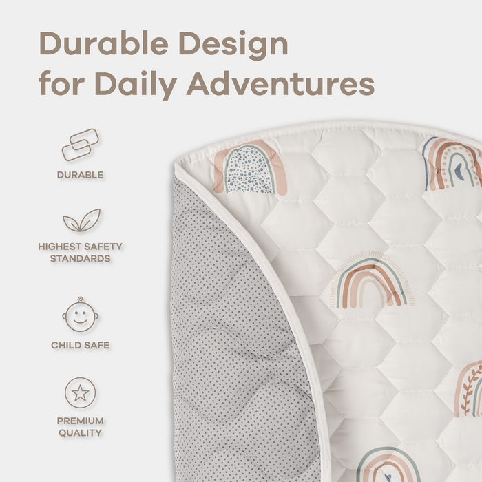 Play Mat with Non-Slip Bottom - Rainbow Comfy Cubs