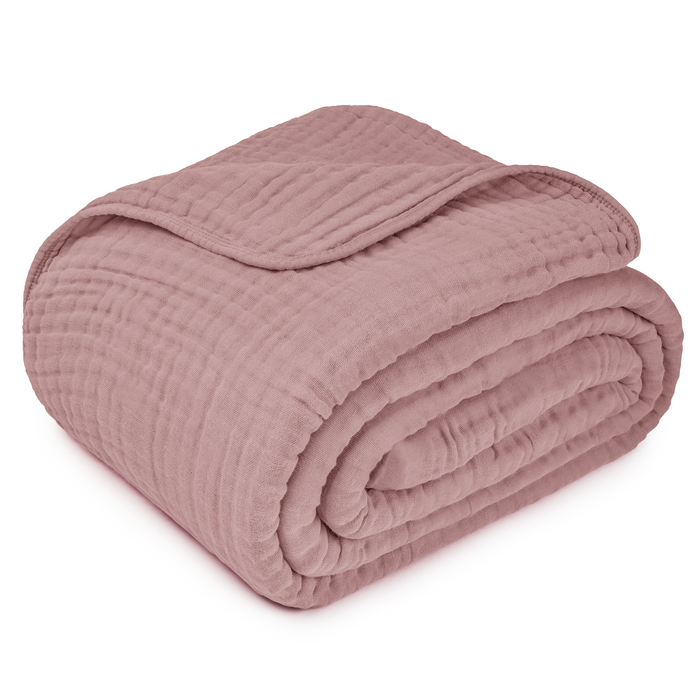 Adult Muslin Blanket by Comfy Cubs in Mauve Muslin Comfy Cubs