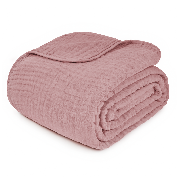 Adult Muslin Blanket by Comfy Cubs in Mauve Muslin Comfy Cubs