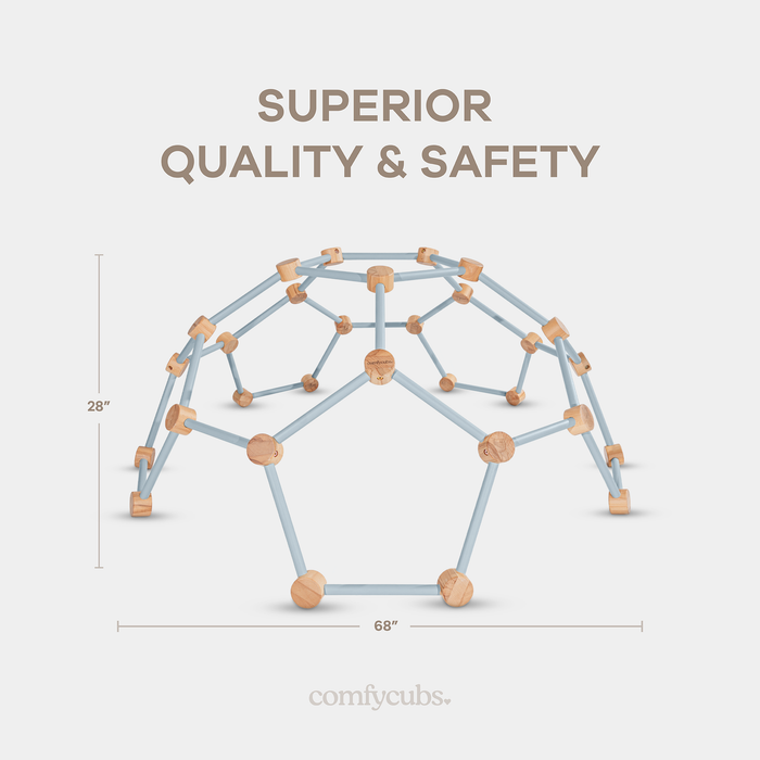 Wooden Climber for Kids by Comfy Cubs (Pacific Blue) Comfy Cubs