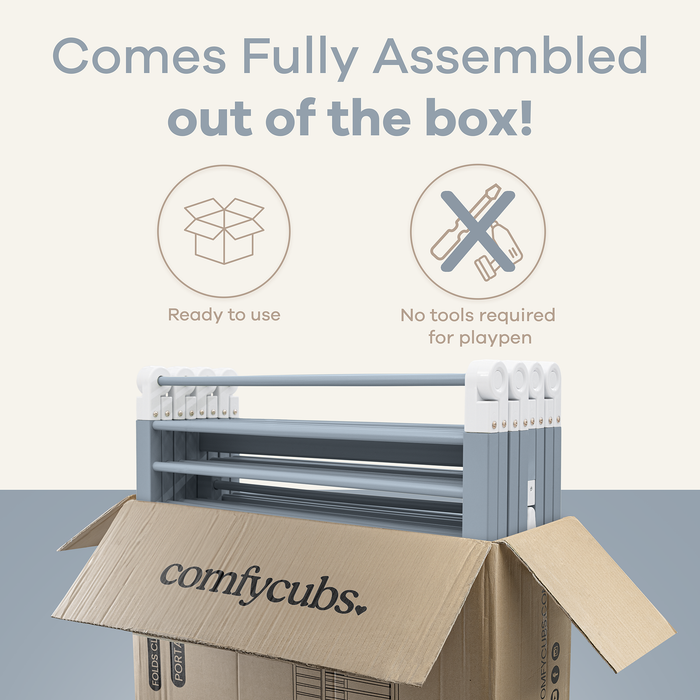 Playpen for Toddler and Babies by Comfy Cubs in Pacific Blue Playpen Comfy Cubs