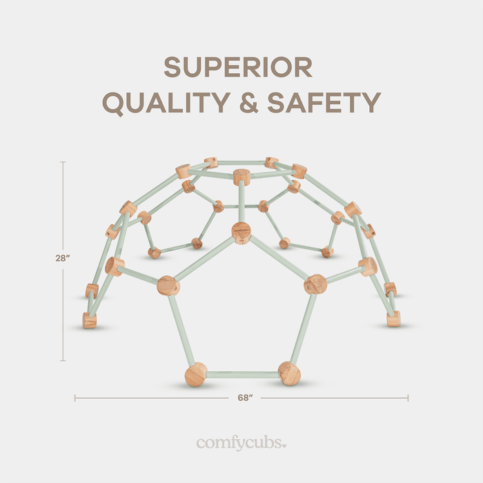Wooden Climber for Kids by Comfy Cubs (Sage) Comfy Cubs