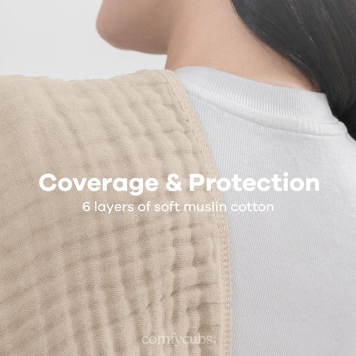 Muslin Burp Cloths by Comfy Cubs - Sand Muslin Burp Cloths Comfy Cubs