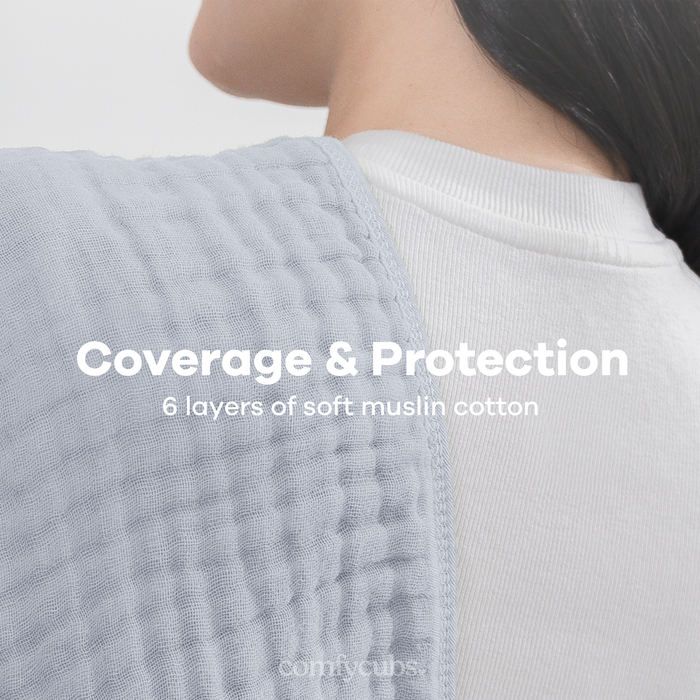 Muslin Burp Cloths by Comfy Cubs - Slate Muslin Burp Cloths Comfy Cubs