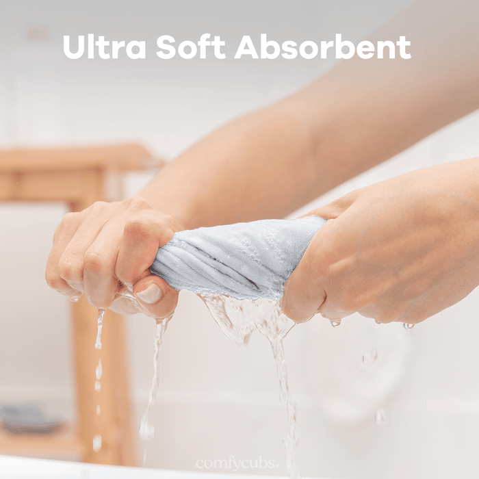 Muslin Washcloths by Comfy Cubs - Slate Washcloths Comfy Cubs