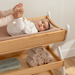 Baby Changing Table by Comfy Cubs - Natural Wood With White Legs Changing Table Comfy Cubs