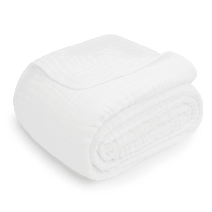 Adult Muslin Blanket by Comfy Cubs in White Muslin Comfy Cubs