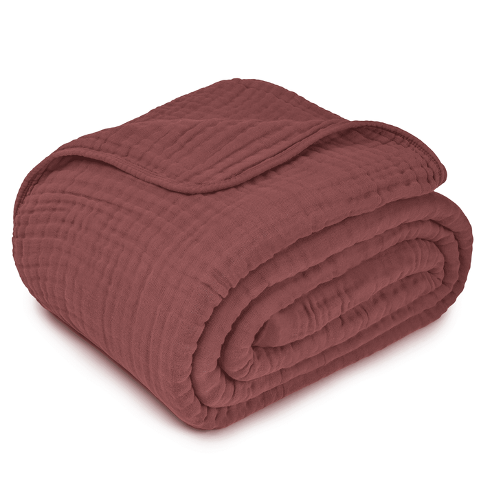 Adult Muslin Blanket by Comfy Cubs in Wine Muslin Comfy Cubs