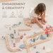 100-Piece Wooden Train Set for Toddlers Ages 1+ Train Set Comfy Cubs