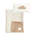 RITZ BABY FUZZY BLANKET CABLE DESIGN . BEIGE OFF WHITE BLANKETS RITZ
