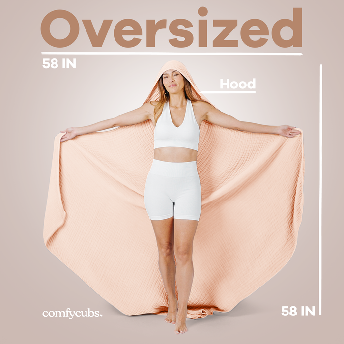Adult Muslin Hooded Towel by Comfy Cubs Comfy Cubs