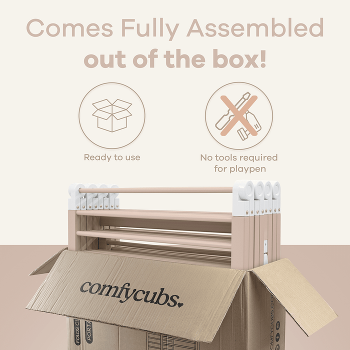 Playpen for Toddler and Babies by Comfy Cubs in Blush Playpen Comfy Cubs