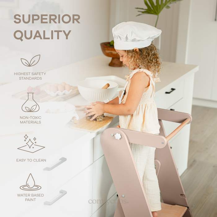 Kids Step Stool for Ages 3+ in Blush Step Stool Comfy Cubs