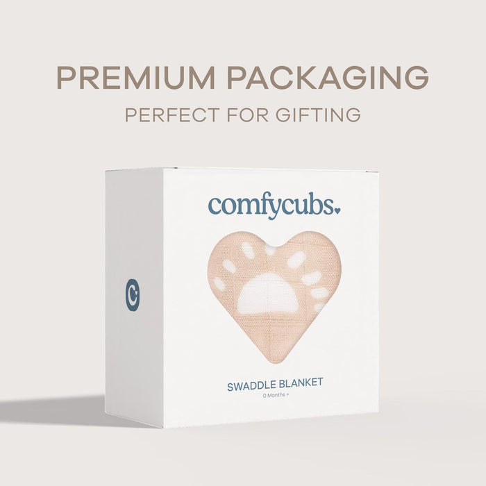 Muslin Swaddle Blanket, 1 Pack by Comfy Cubs - Blush Sun Swaddles Comfy Cubs
