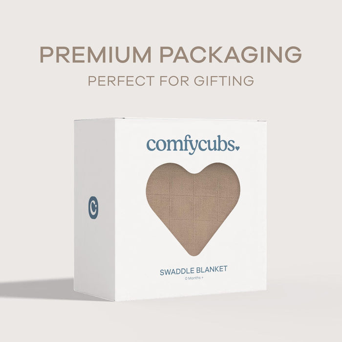 Muslin Swaddle Blanket, 1 Pack by Comfy Cubs - Cedar Swaddles Comfy Cubs