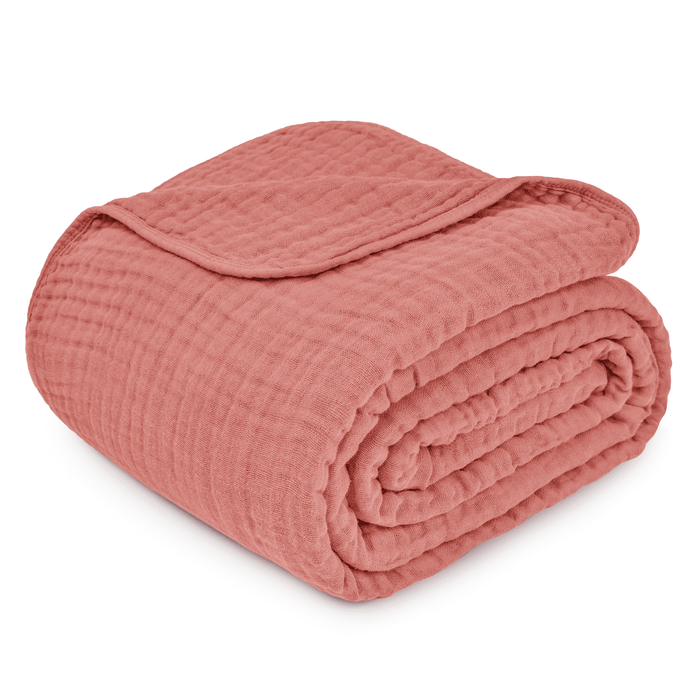 Adult Muslin Blanket in Dusty Rose Muslin Comfy Cubs