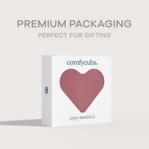 Easy Swaddle Blankets by Comfy Cubs - Mauve, Pack of 1 Comfy Cubs