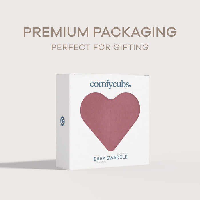 Easy Swaddle Blankets by Comfy Cubs - Mauve, Pack of 1 Comfy Cubs