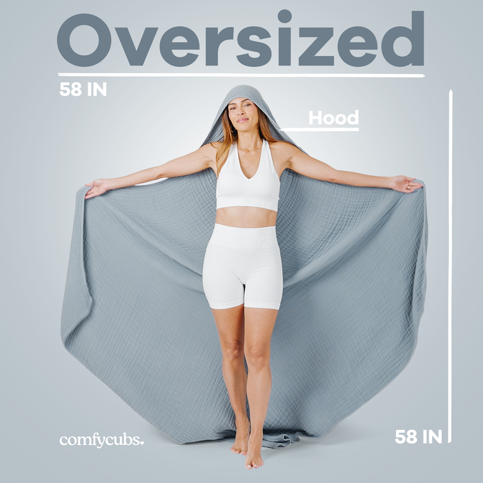 Adult Muslin Hooded Towel by Comfy Cubs Comfy Cubs