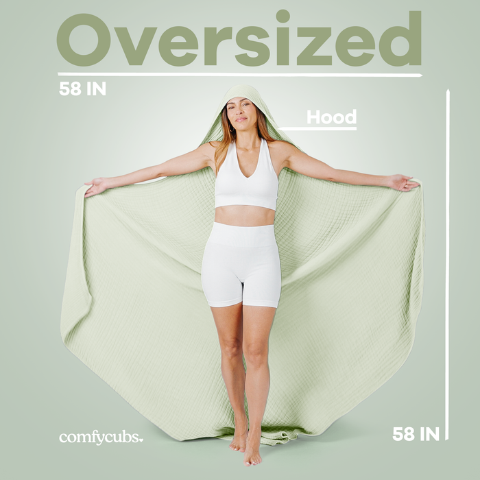 Adult Muslin Hooded Towel by Comfy Cubs Comfy Cubs