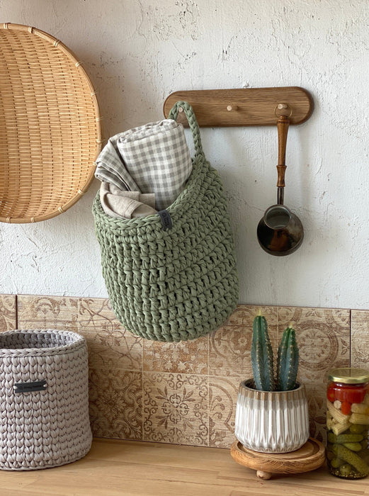 Storage Basket Hanging Sage green Storage & Organization Anzy Home