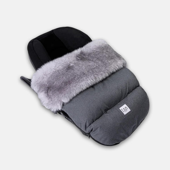 7AM ENFANT UNIVERSAL STROLLER FOOTMUFF - TUNDRAPOD DARK HEATHER GREY BUNTING 7 A.M.