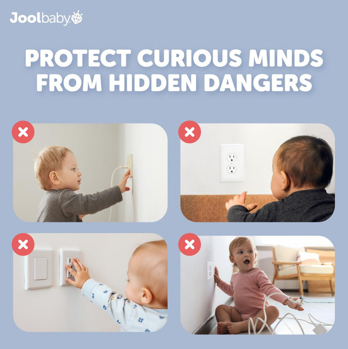 JOOL BABY OUTLET COVERS (32 PACK) FOR CHILD SAFETY - EASY ADULT REMOVAL SAFETY JOOL BABY