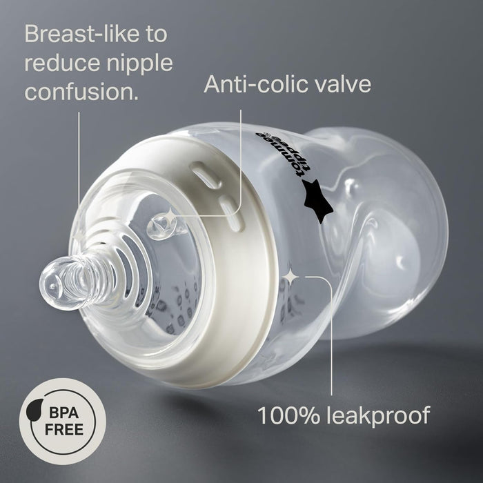 TOMMEE TIPPEE NATURAL START BABY BOTTLE BREAST-LIKE NIPPLE - 1PK BABY HATS TOMMEE TIPPEE