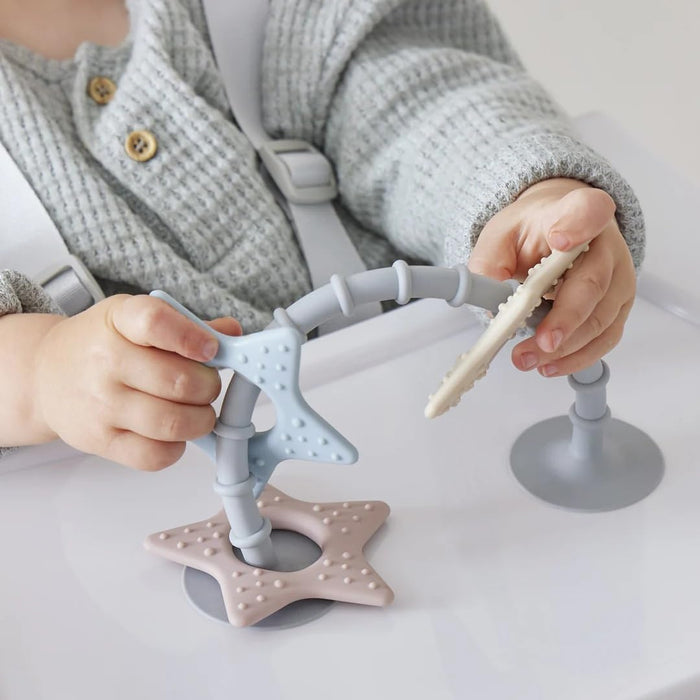 Stick 'n' Play Sensory Star Toy and Teether | For Baths, Highchairs and more Baby Activity Toys, Teethers M4A