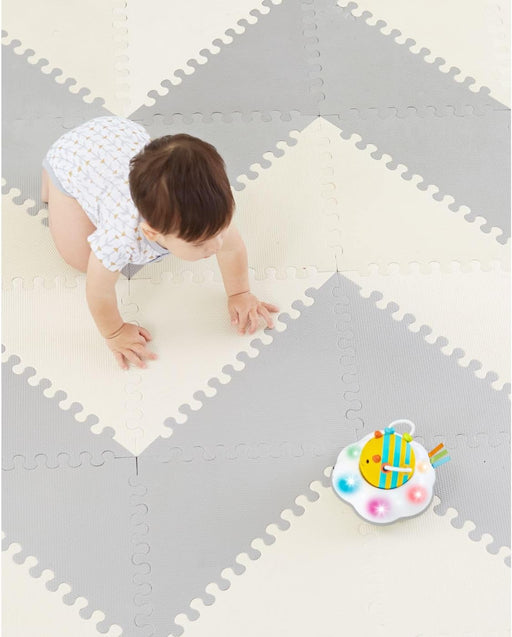 SKIP HOP GEO PLAYSPOT FOAM FLOOR TILE PLAYMAT, GREY/CREAM