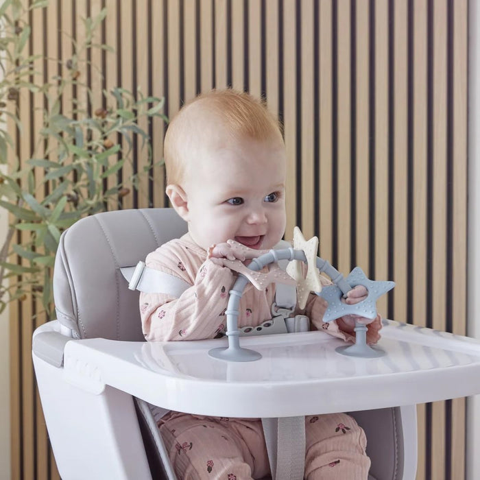 Stick 'n' Play Sensory Star Toy and Teether | For Baths, Highchairs and more Baby Activity Toys, Teethers M4A