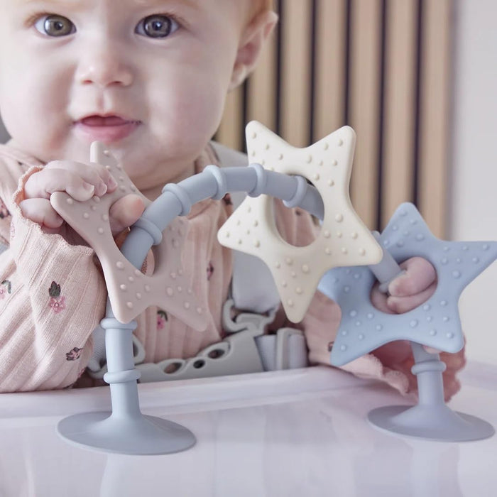 Stick 'n' Play Sensory Star Toy and Teether | For Baths, Highchairs and more Baby Activity Toys, Teethers M4A
