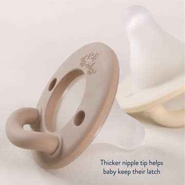 ITZY RITZY *NEW* LATCH & SOOTHE™ BREASTLIKE PACIFIER - TAUP