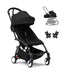 STOKKE® YOYO³ STROLLER FROM NEWBORN TO TODDLER . BLACK STROLLERS STOKKE