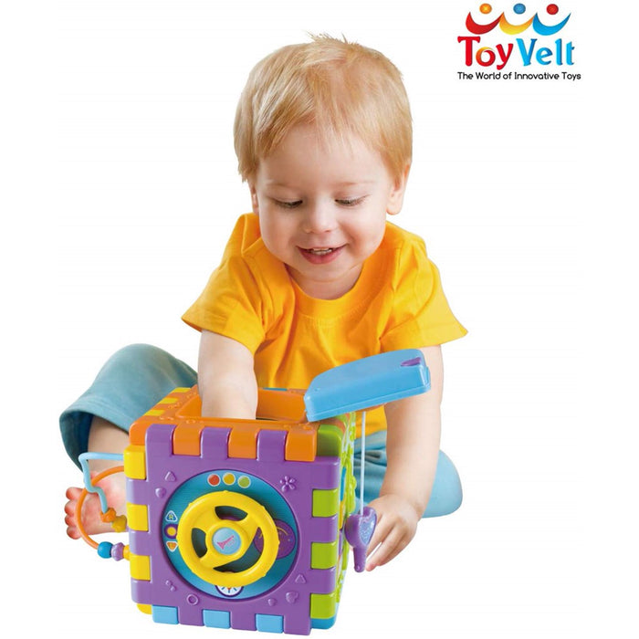 TOYVELT ACTIVITY CUBE MUSICAL TOY WITH 6 DIFFERENT ACTIVITIES