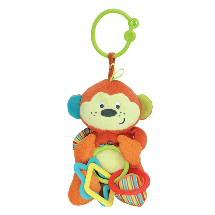 WINFUN CHEEKY CHIMP RATTLE WITH RINGS RATTLES WINFUN