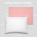 Toddler Pillows with Soft Cotton Pillow Case by Comfy Cubs - Blush Comfy Cubs