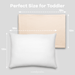 Toddler Pillows with Soft Muslin Pillow Case by Comfy Cubs - Cream Comfy Cubs
