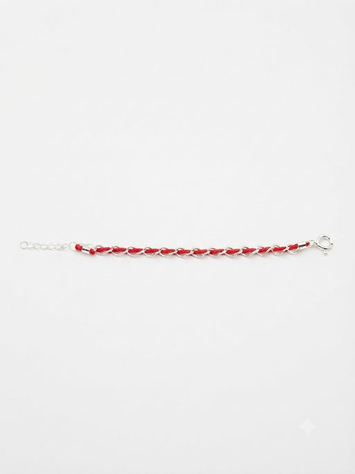 RED STRING BRACELET W/STERLING SILVER ACCESORIE STERLING SILVER
