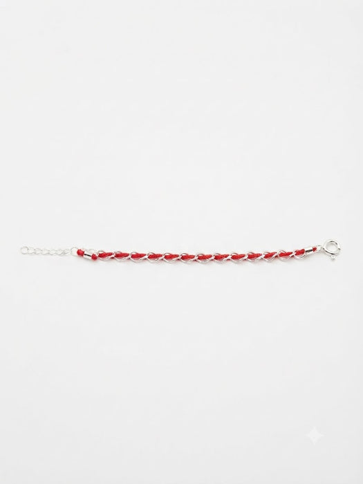 RED STRING BRACELET W/STERLING SILVER ACCESORIE STERLING SILVER