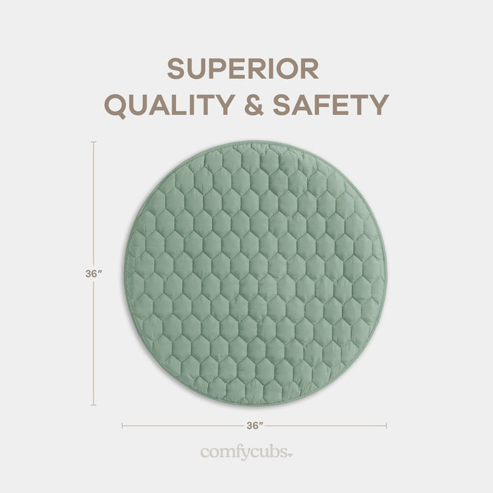 Play Mat with Non-Slip Bottom - Fern Comfy Cubs