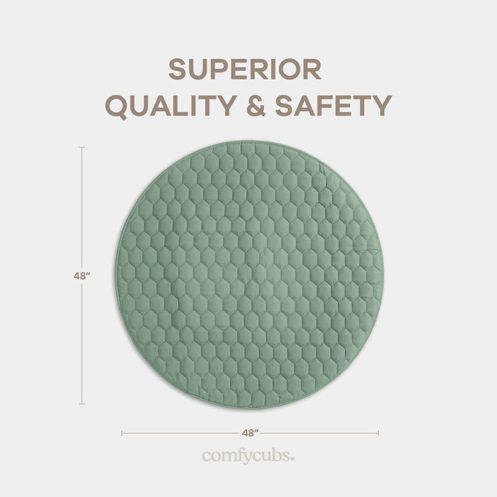 Play Mat with Non-Slip Bottom - Fern Comfy Cubs