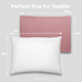 Toddler Pillows with Soft Muslin Pillow Case by Comfy Cubs - Mauve Comfy Cubs