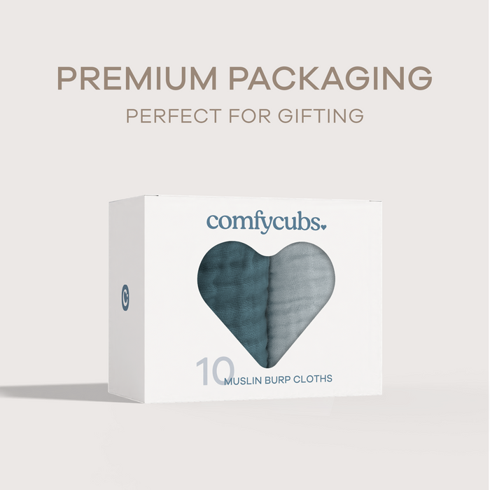 Muslin Burp Cloths by Comfy Cubs - Multi Boy Muslin Burp Cloths Comfy Cubs