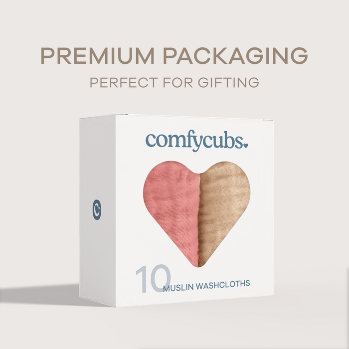 Muslin Washcloths by Comfy Cubs - Multi-Girl Washcloths Comfy Cubs